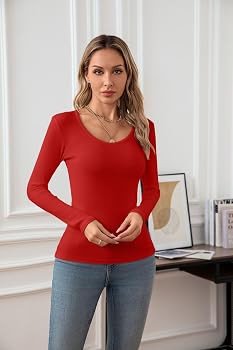 VICHYIE Summer Women's Scoop Neck Short Sleeve Shirts Ribbed Slim Fitted Casual Basic Top Blouses | Amazon (CA)