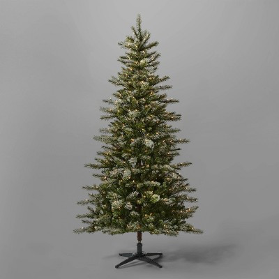 7' Pre-Lit Flocked Douglas Fir Artificial Tree Clear Lights - Wondershop™ | Target