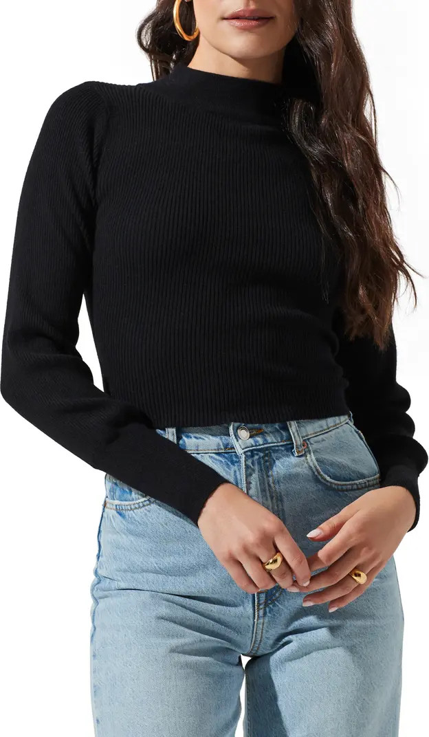 ASTR the Label Tie Back Mock Neck Sweater | Nordstrom | Nordstrom