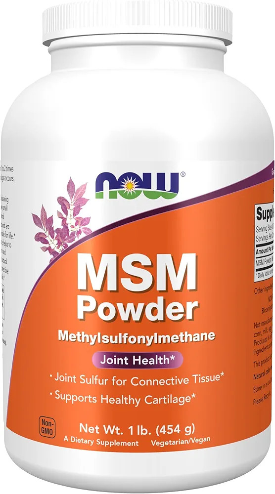 NOW Foods Supplements, MSM (Methylsulfonylmethane) Powder, Supports Healthy Cartilage*, Joint Hea... | Amazon (US)
