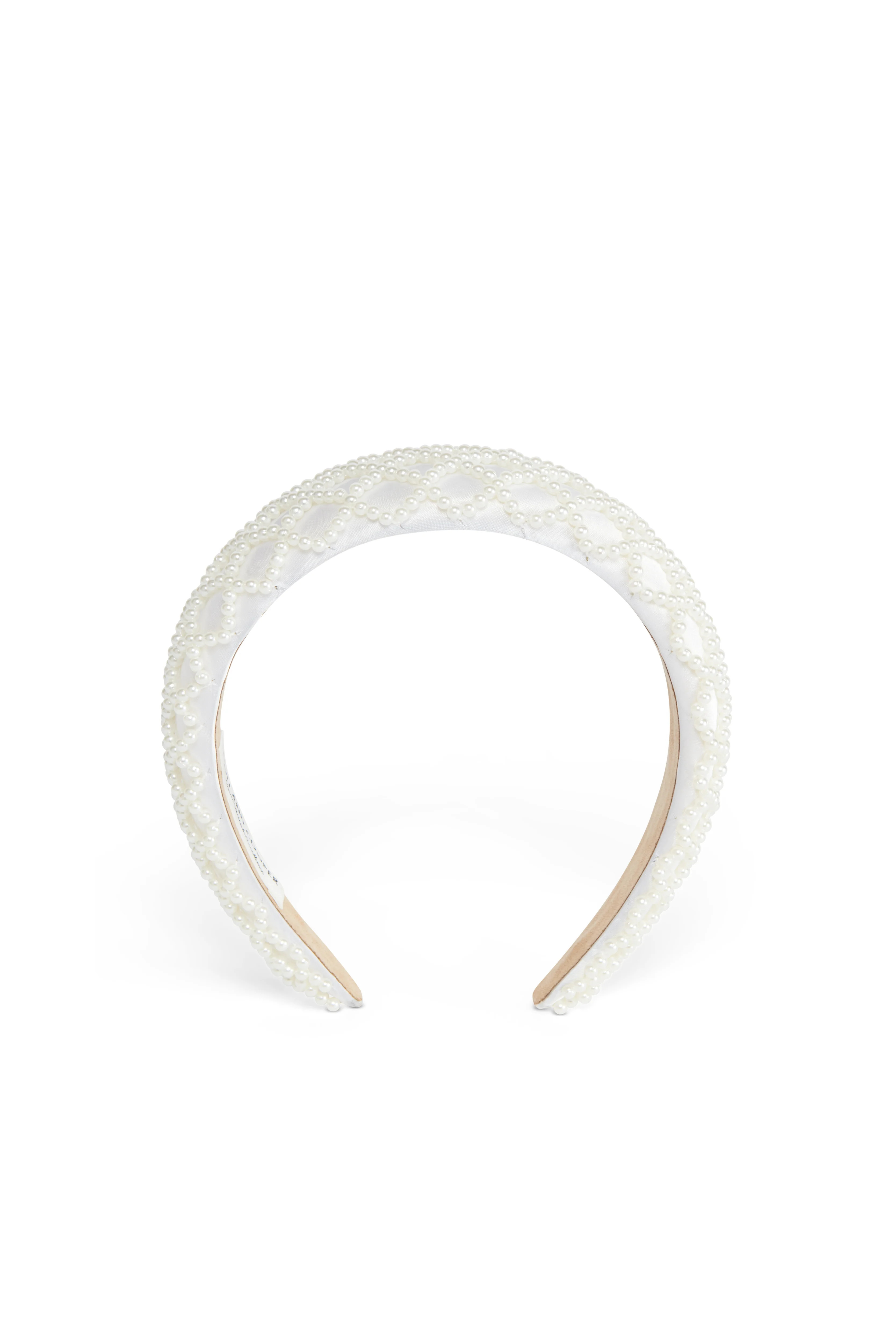 Wide Headband (White Pearl) | Holland Cooper