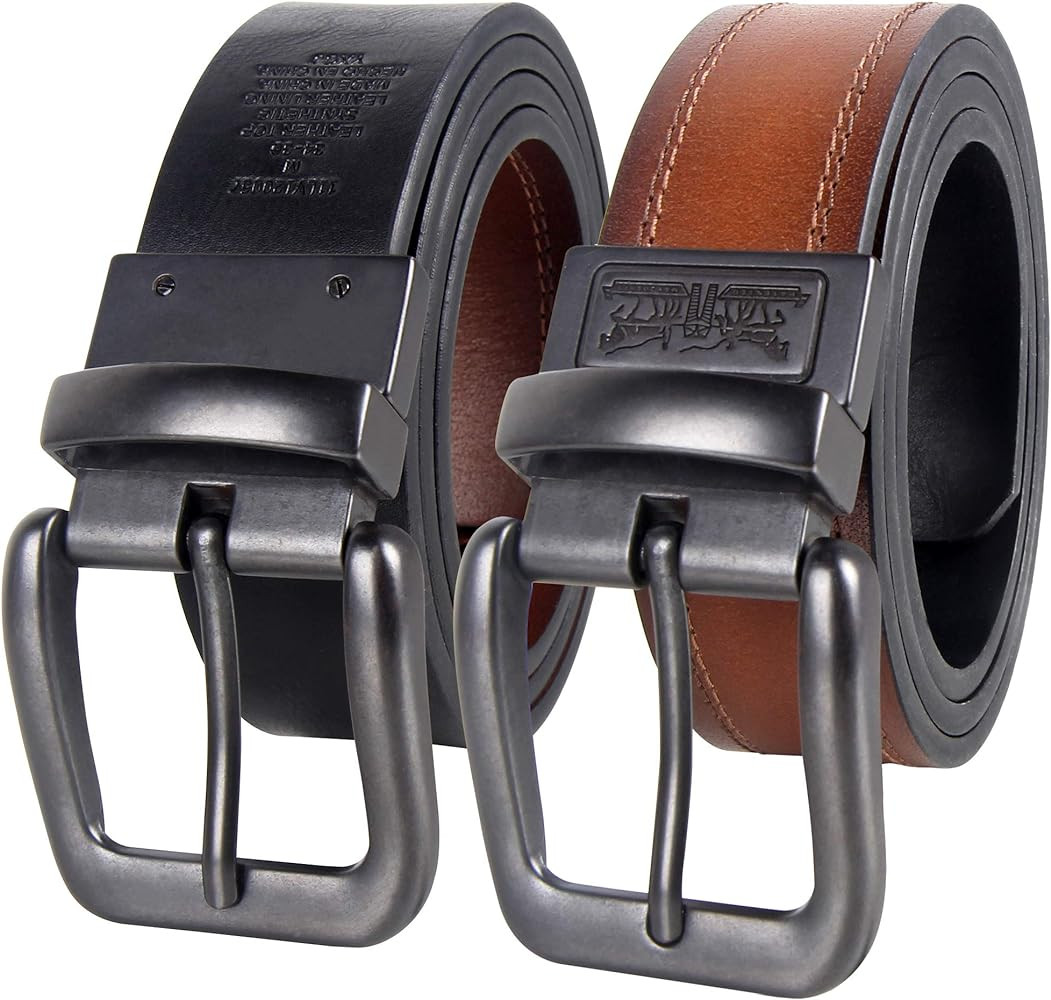 Levi's Men's Casual Everyday Two-in-One Reversible Belt | Amazon (US)