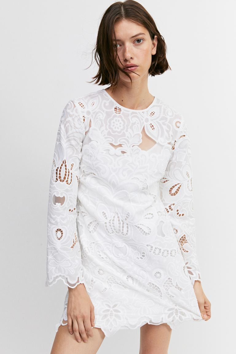 Dress with Eyelet Embroidery | H&M (US + CA)