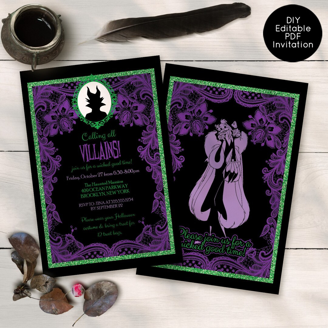 Villains Party Villains Birthday Party Halloween Birthday - Etsy | Etsy (US)