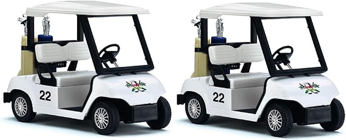 KinsFun - Golf Cart 4½" Die Cast Metal Model Pullback Action Toy (White 2Set) | Amazon (US)