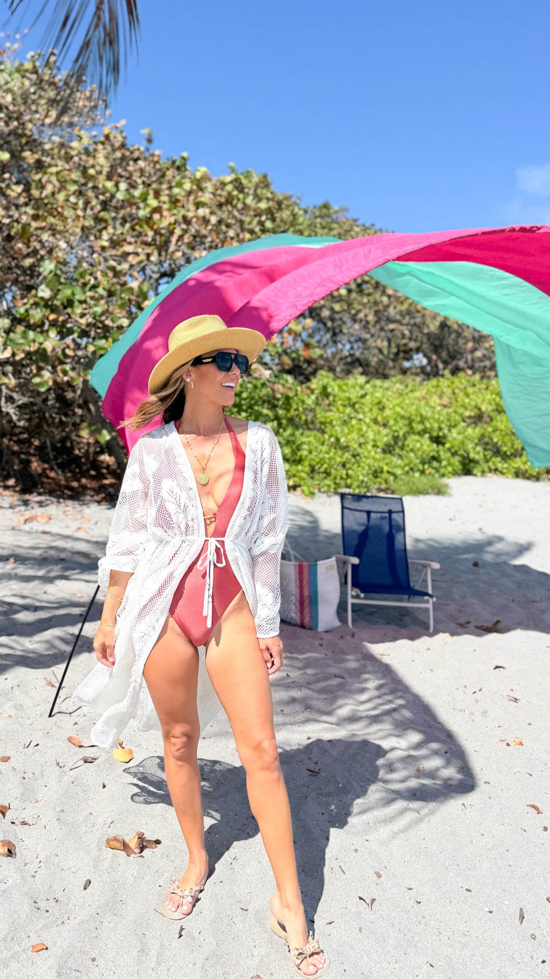 The best (and easiest) way to get shade on beach days! The @shibumishade  takes just a few minutes to set up and then the ocean breeze does the hard work! Now it’s available in this Amazon exclusive berry + mint color combo

#ad #shibumi 

#LTKTravel #LTKSeasonal #LTKdayinmylife