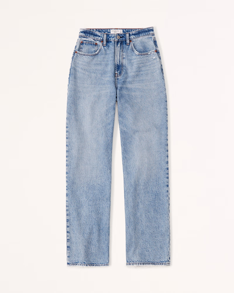 Women's Curve Love High Rise Loose Jean | Women's Bottoms | Abercrombie.com | Abercrombie & Fitch (US)