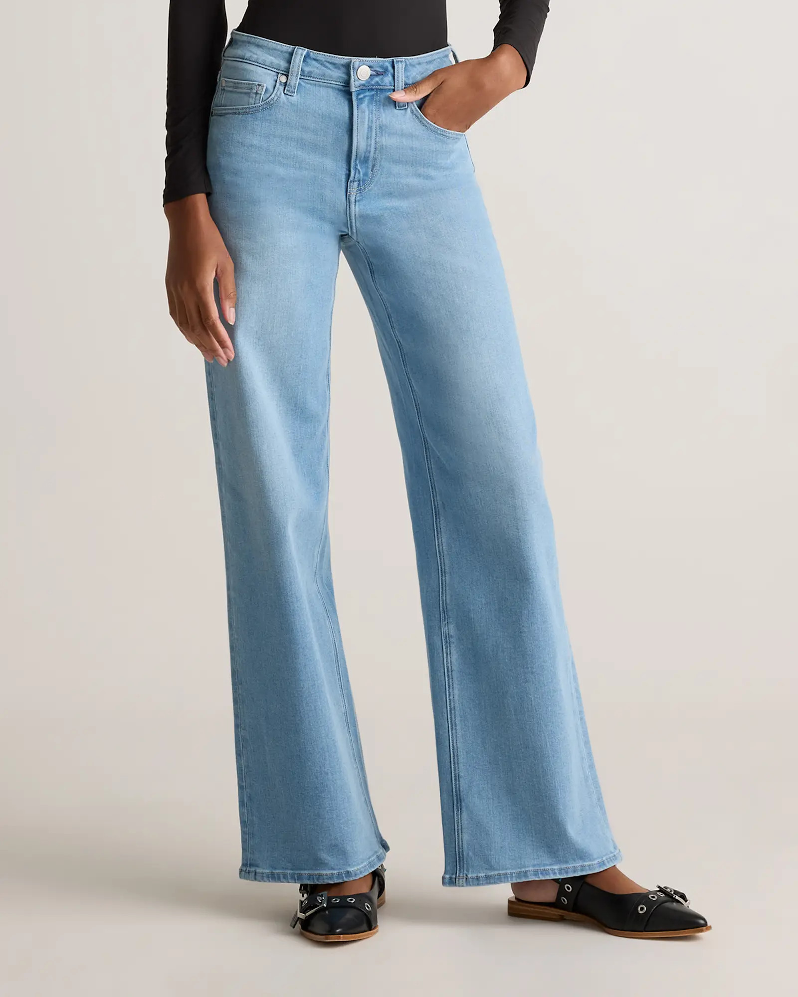 Bella Stretch Wide Leg Jeans | Quince