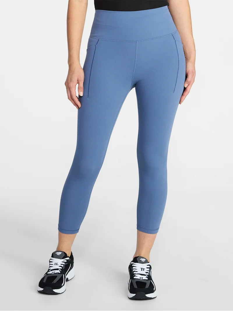 Avia Women's and Women's Plus SoftSculpt High Rise Capri Leggings with Pockets, Sizes XS-4X | Walmart (US)