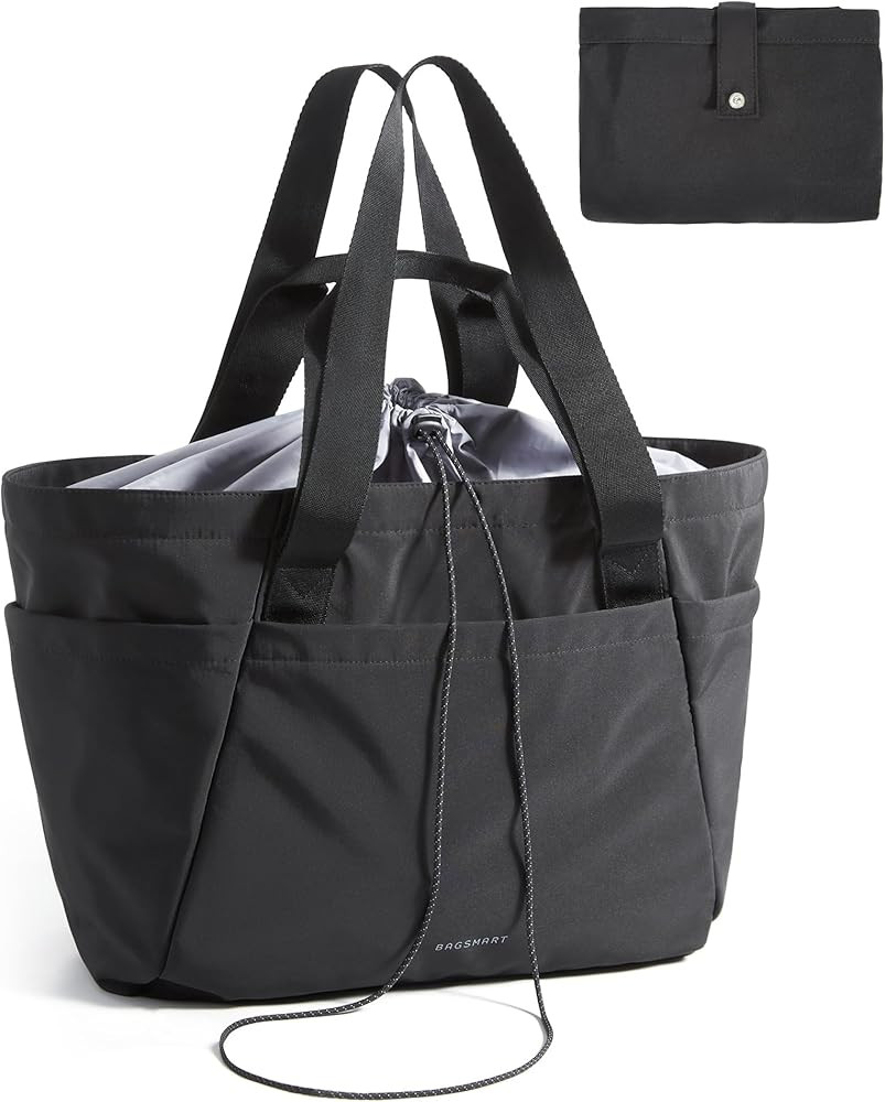 BAGSMART Reusable Grocery Bags, Large Beach Bag, Foldable Tote for Shopping Moving Holiday Travel... | Amazon (US)