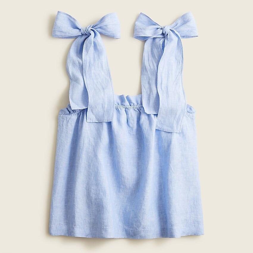 Tie-shoulder linen tank | J. Crew US