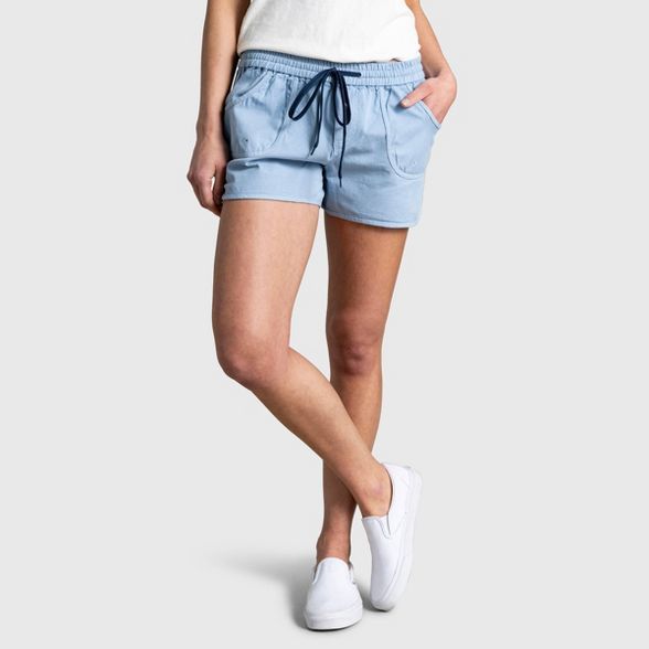 Women's United By Blue 3" Organic Chambray Pull-On Shorts - Chambray Indigo | Target