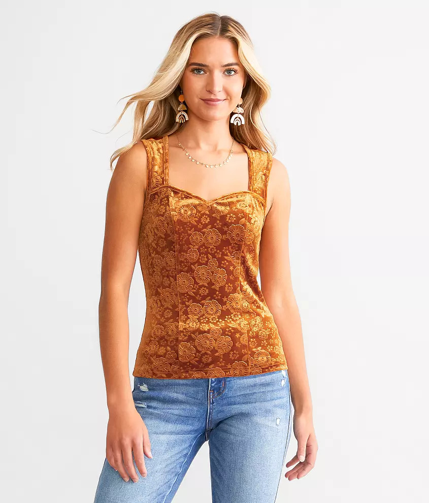 Floral Velvet Tank Top | Buckle