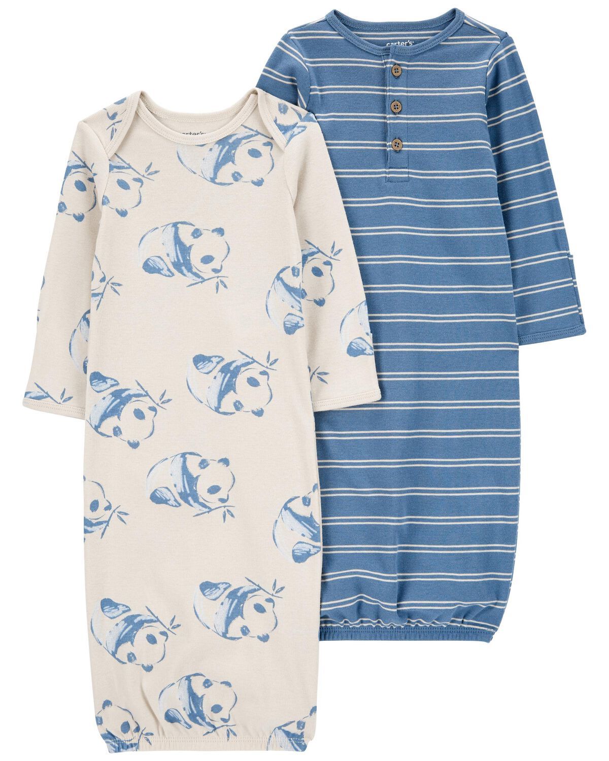 Blue/White Baby 2-Pack Sleeper Gowns | carters.com | Carter's