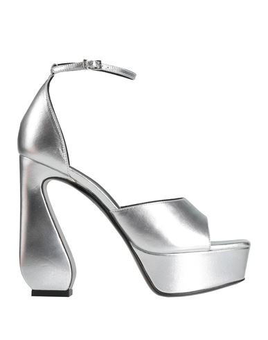 Si Rossi By Sergio Rossi Woman Sandals Silver Size 8.5 Leather | YOOX (US)