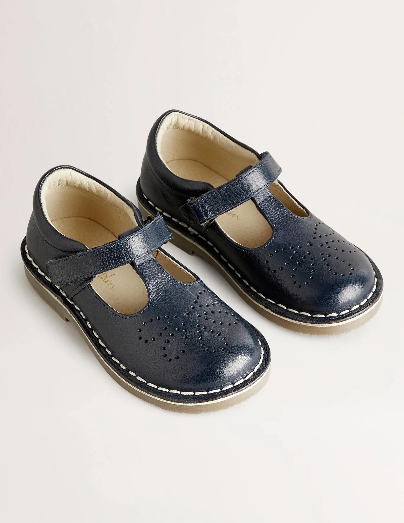 Leather T-bar Flats | Boden (UK & IE)
