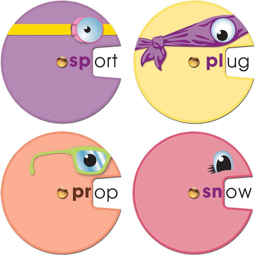 Carson Dellosa 36-Piece Word Wheel Beginning Blends Bulletin Board Cutouts, Blends and Digraphs P... | Amazon (US)