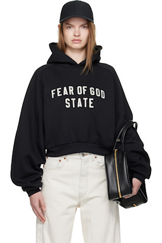 Black Fleece Raglan Hoodie | SSENSE