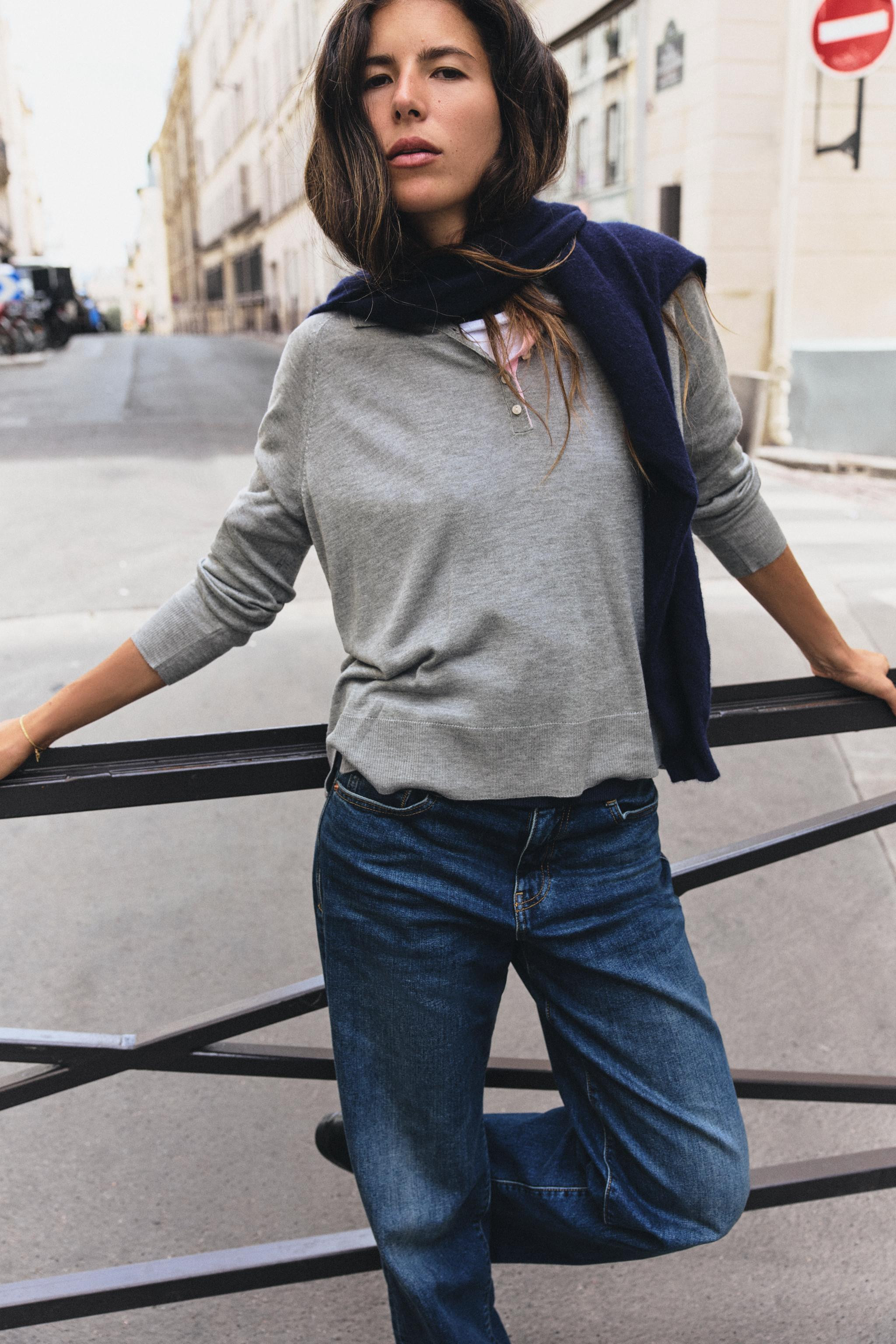 SOLID KNIT POLO JUMPER | Zara US