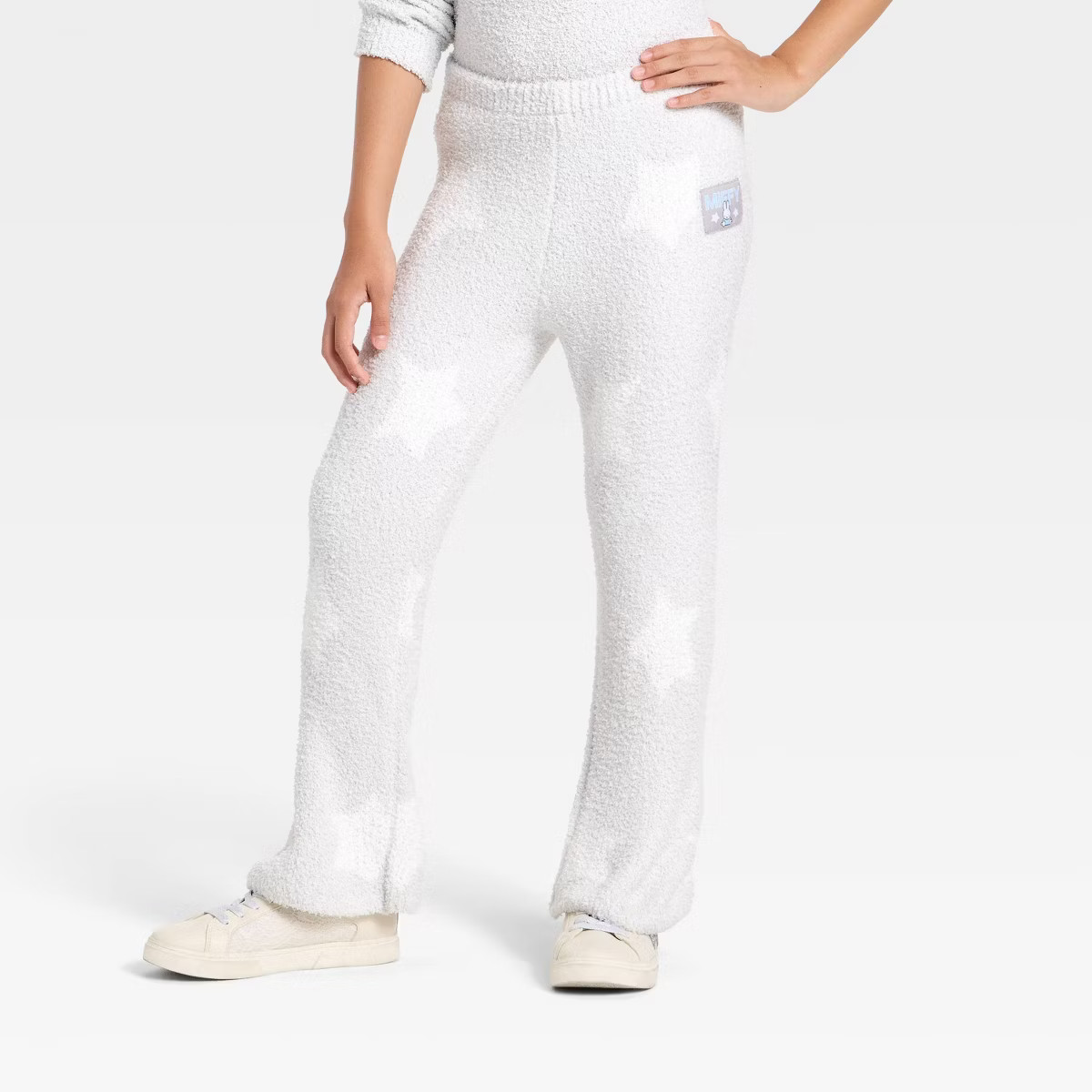 Girls' Miffy Stars Printed Boucle Pants - Silver | Target