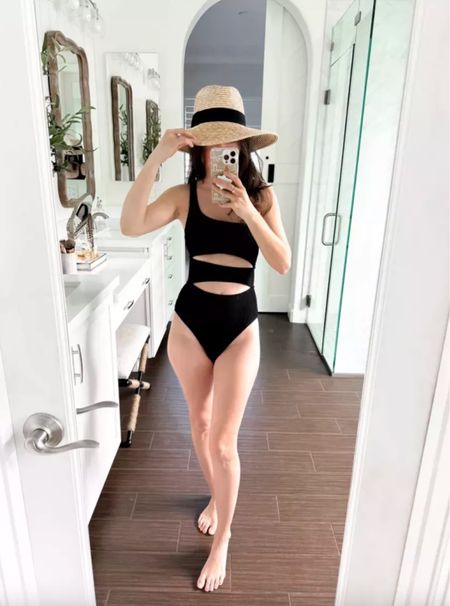 Petite Summer One-piece Tankini swimsuit!!! Black swimsuit - black Tankini one-piece - cutout swimsuit - summer vacation - summer beach look

#LTKSeasonal