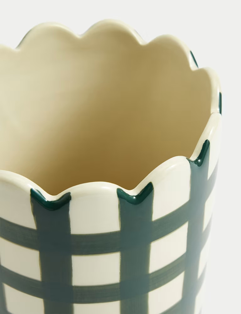 Kirsten Ceramic Checked Vase | Marks & Spencer (UK)