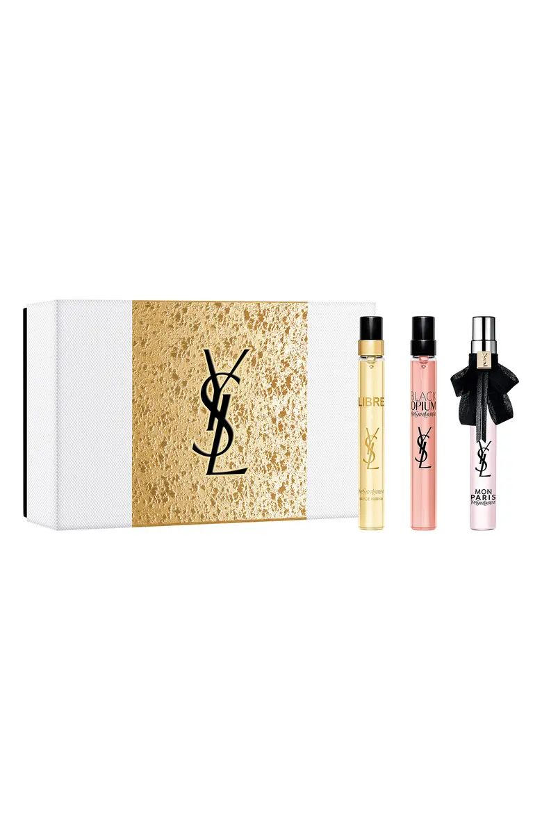 Yves Saint Laurent Libre, Mon Paris & Black Opium Fragrance Discovery Set USD $90 Value | Nordstrom