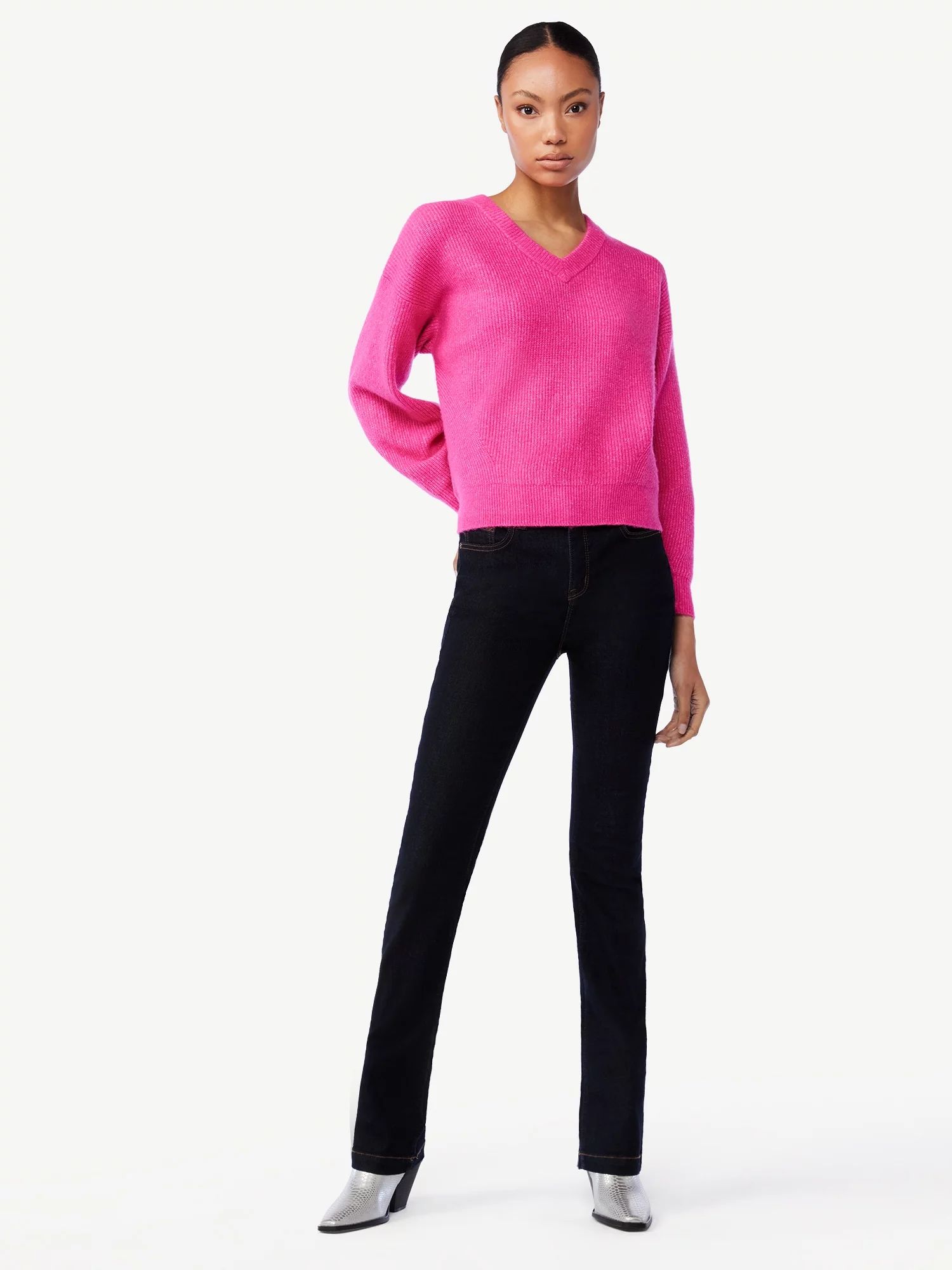 Scoop Women's V-Neck Sweater | Walmart (US)