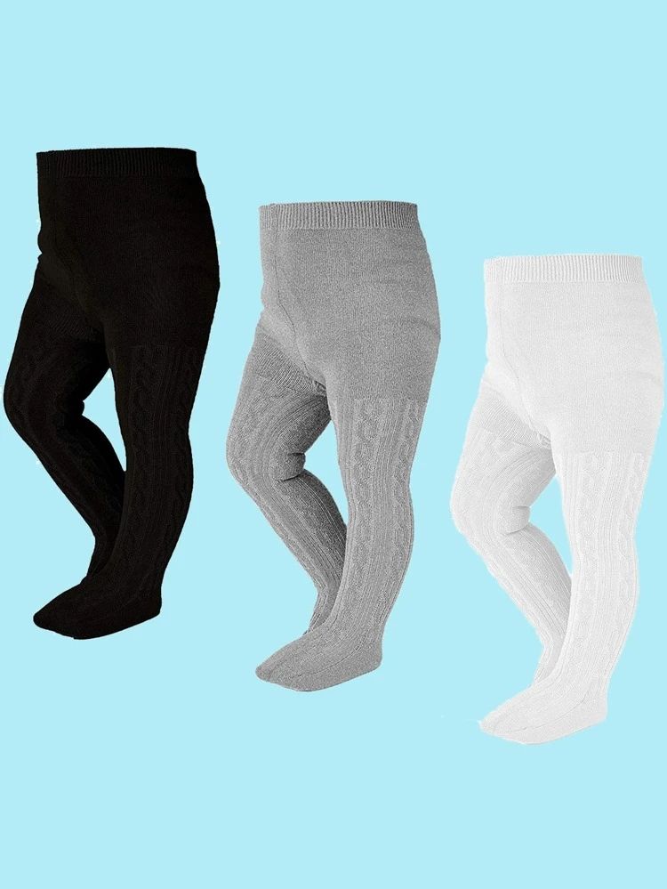 3pairs Baby Simple Tights | SHEIN