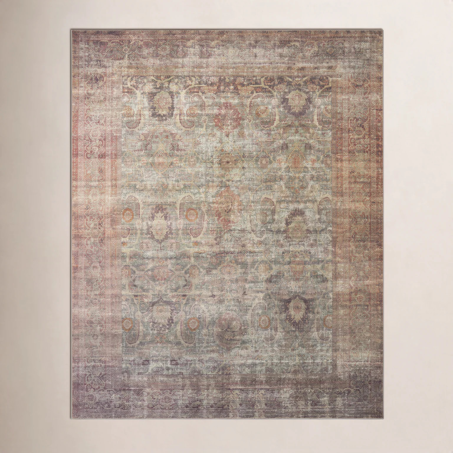 Amber Lewis x Loloi Georgie Jade / Sunset Area Rug | Joss & Main