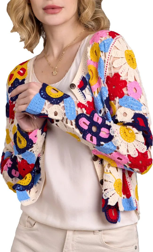 SAACHI Floral Crochet Cardigan | Nordstromrack | Nordstrom Rack