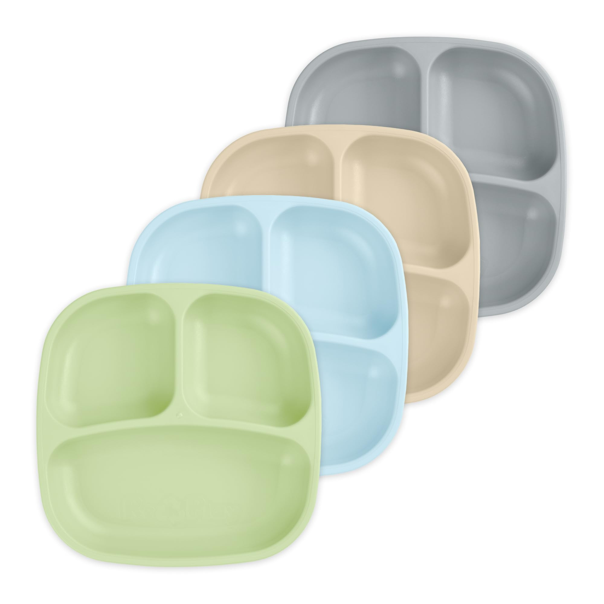 Re-Play - 4 Pack 7.37" Divided Plates with Deep Sides for Baby, Toddler & Child Feeding - BPA Fre... | Amazon (US)