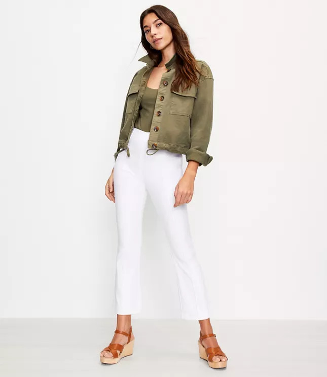 Side Zip Kick Crop Pants | LOFT