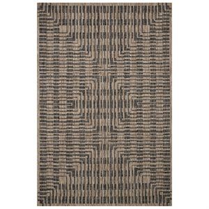 Indoor Outdoor Isle 7'10" x 10'9" Rug in Brown and Black | Homesquare