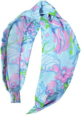 Lilly Pulitzer Women's Cute Knotted Headband, Aqua La Vista, One Size | Amazon (US)