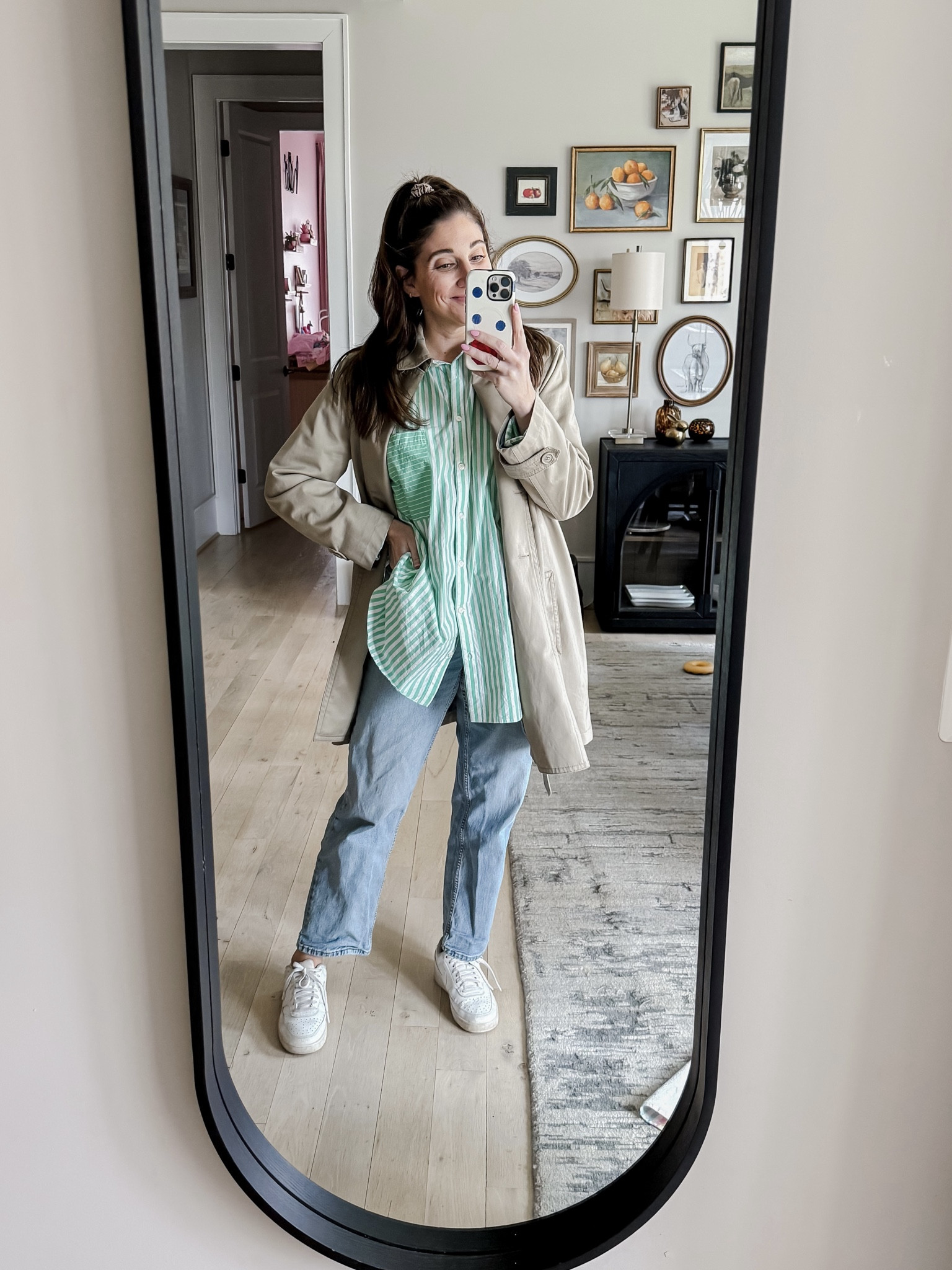 What I threw together the morning of St Patrick’s Day! It was a beautiful day but I was not wearing nearly enough layers because it was butt cold again! (My trench coat is from my Yaya so I’ll find similar styles)
Button down L / Jeans 10 / Sneakers 

#LTKMidsize #LTKootd #LTKSeasonal