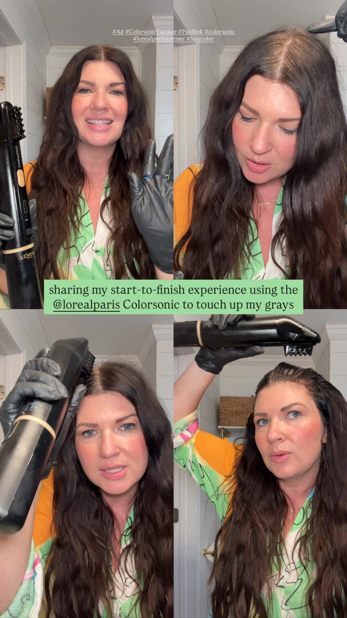start to finish using the L’Oréal Paris Colorsonic tool for my greys 

#Ad #ColorsonicPartner #Paidlink #colorsonic #lorealparispartner #haircolor

#LTKStyleTip #LTKBeauty #LTKOver40