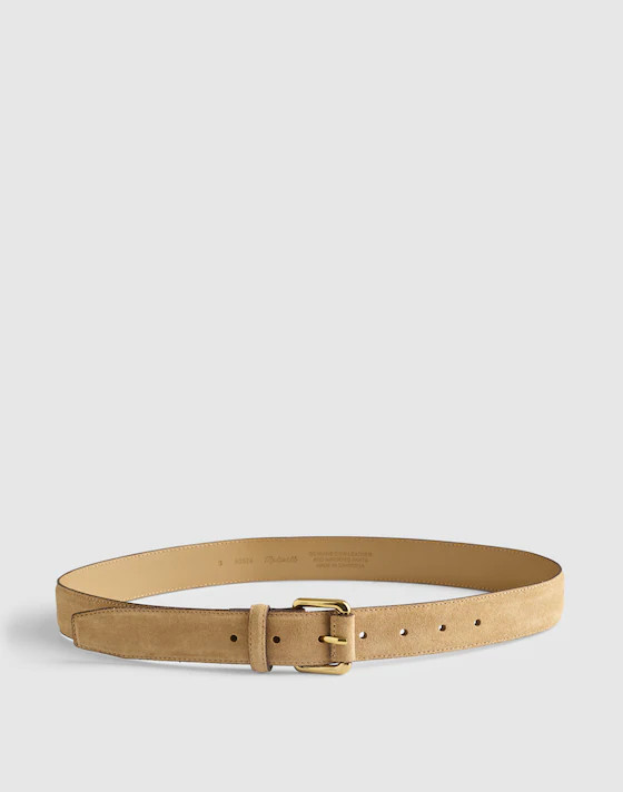 Roller-Buckle Belt in Suede | Madewell