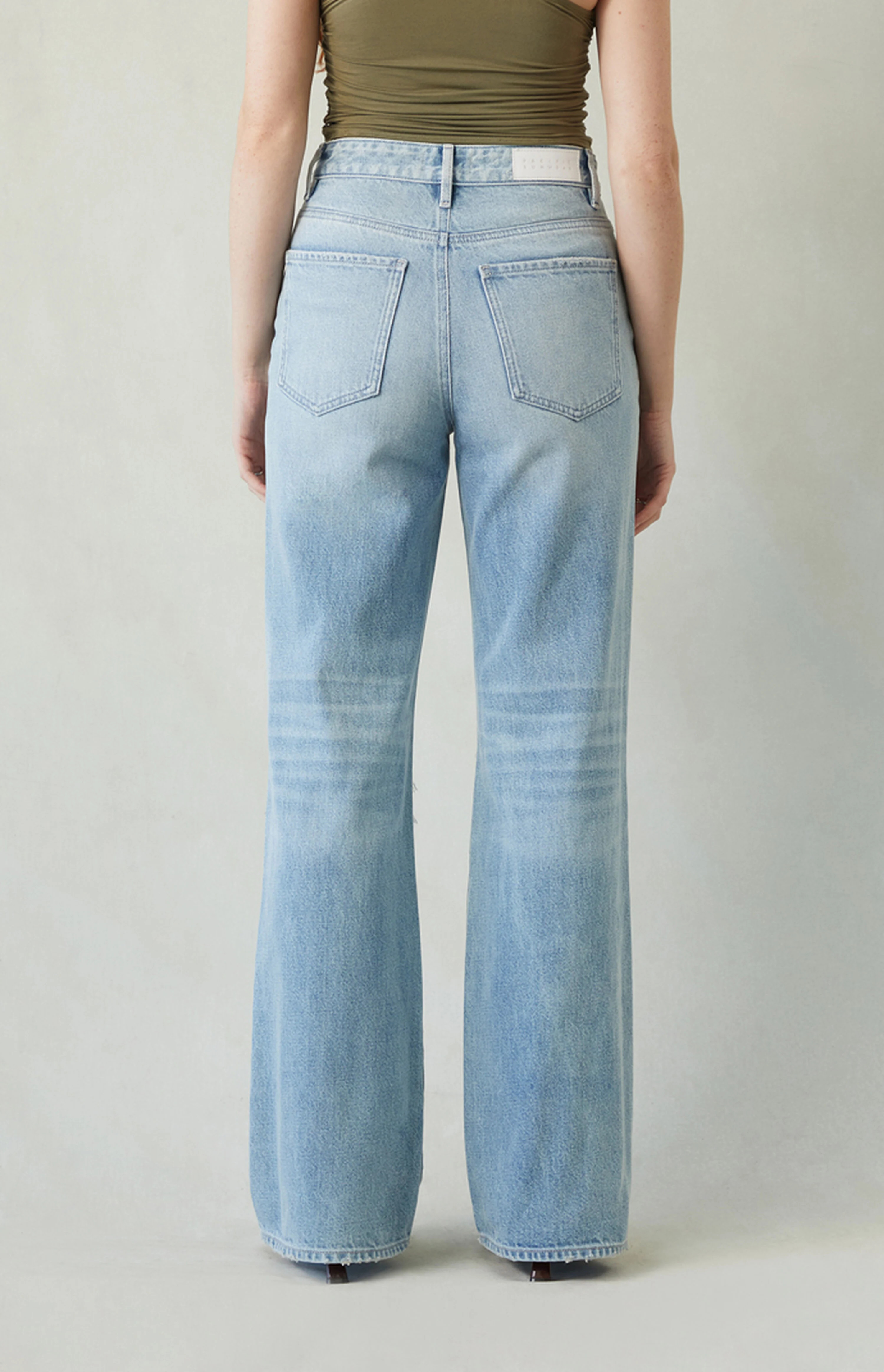 Pacsun Madison High Waisted Girlfriend Jeans Ripped Light Indigo | PacSun