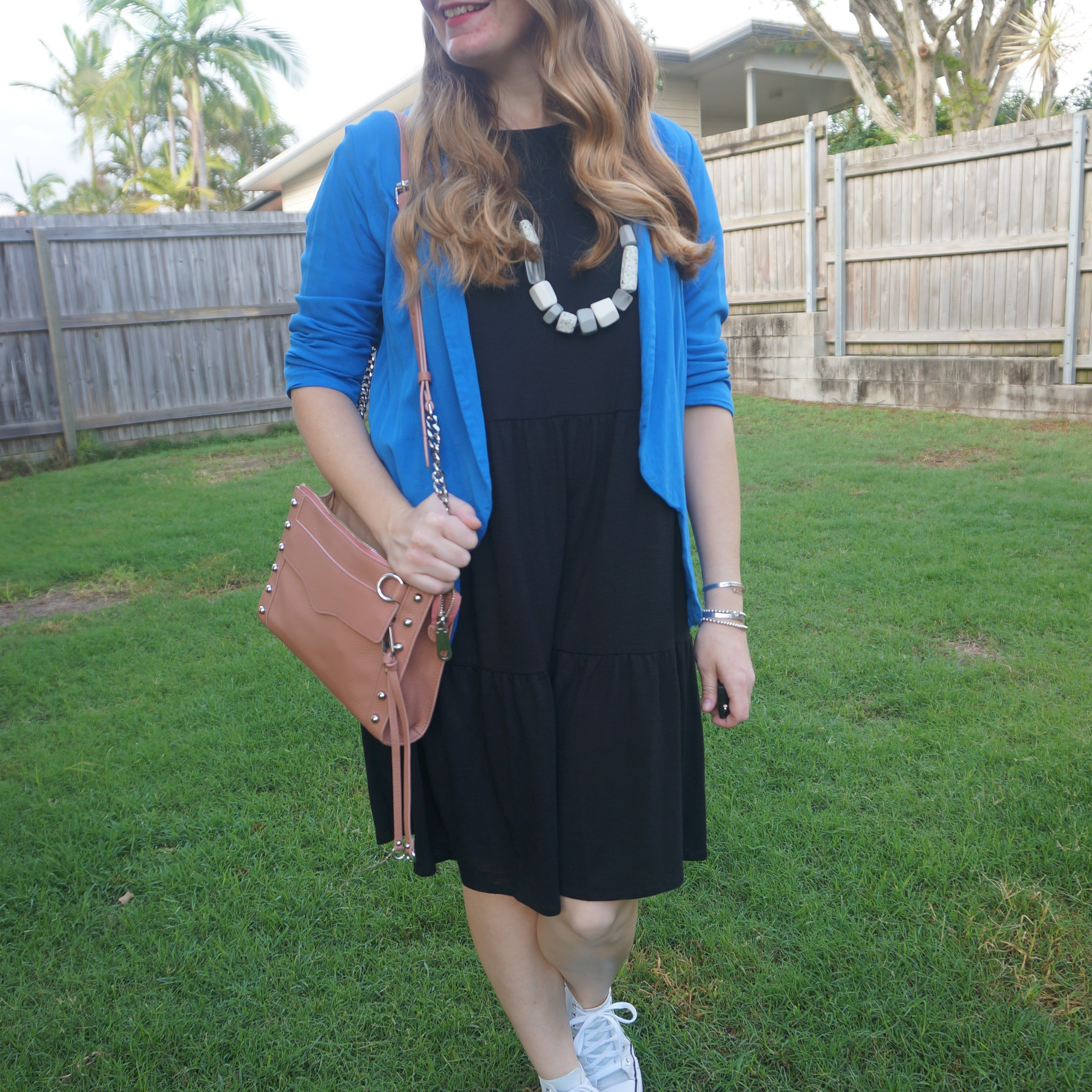 Blue blazer with Kmart little black tiered dress, Converse and Rebecca Minkoff studded MAB crossbody bag 💙

#LTKworkwear #LTKaustralia #LTKspring