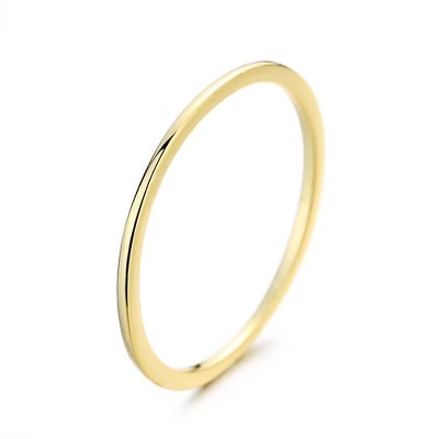 Amy and Annette  14K Gold over Sterling Silver Thin Band Ring | Target