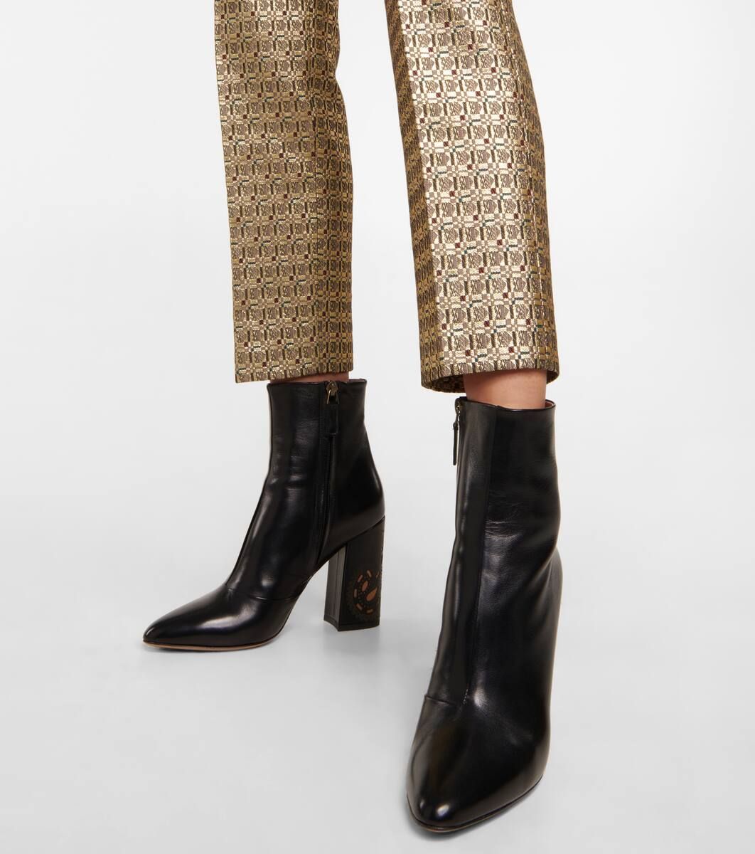 Perforated leather ankle boots | Mytheresa (UK)
