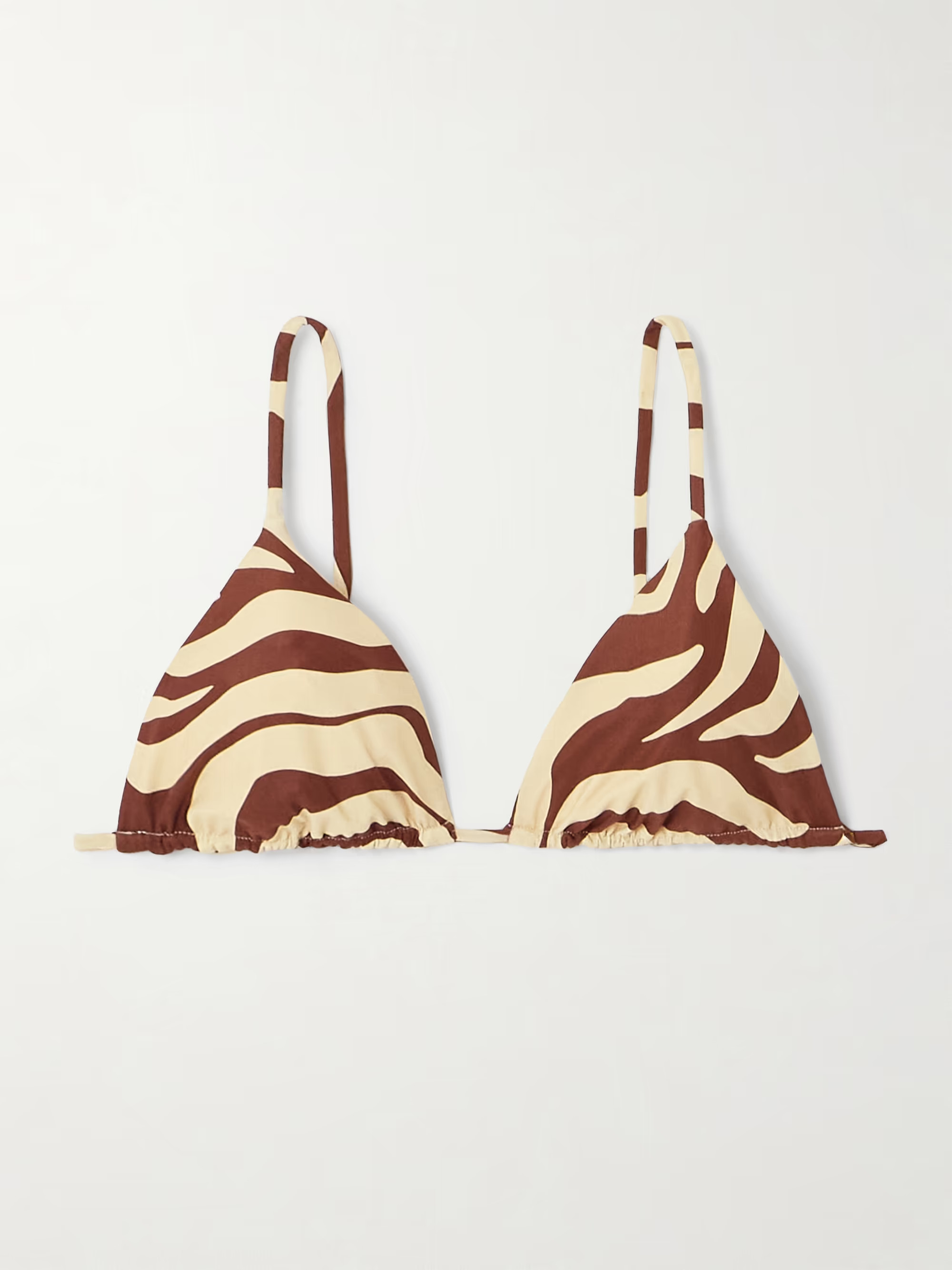 Konibo tasseled printed recycled triangle bikini top | NET-A-PORTER (US)