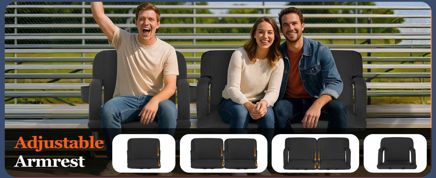 Seeutek Heated Stadium Seats for Bleachers, Portable Stadium Seats with Back Support, USB 3 Level... | Amazon (US)