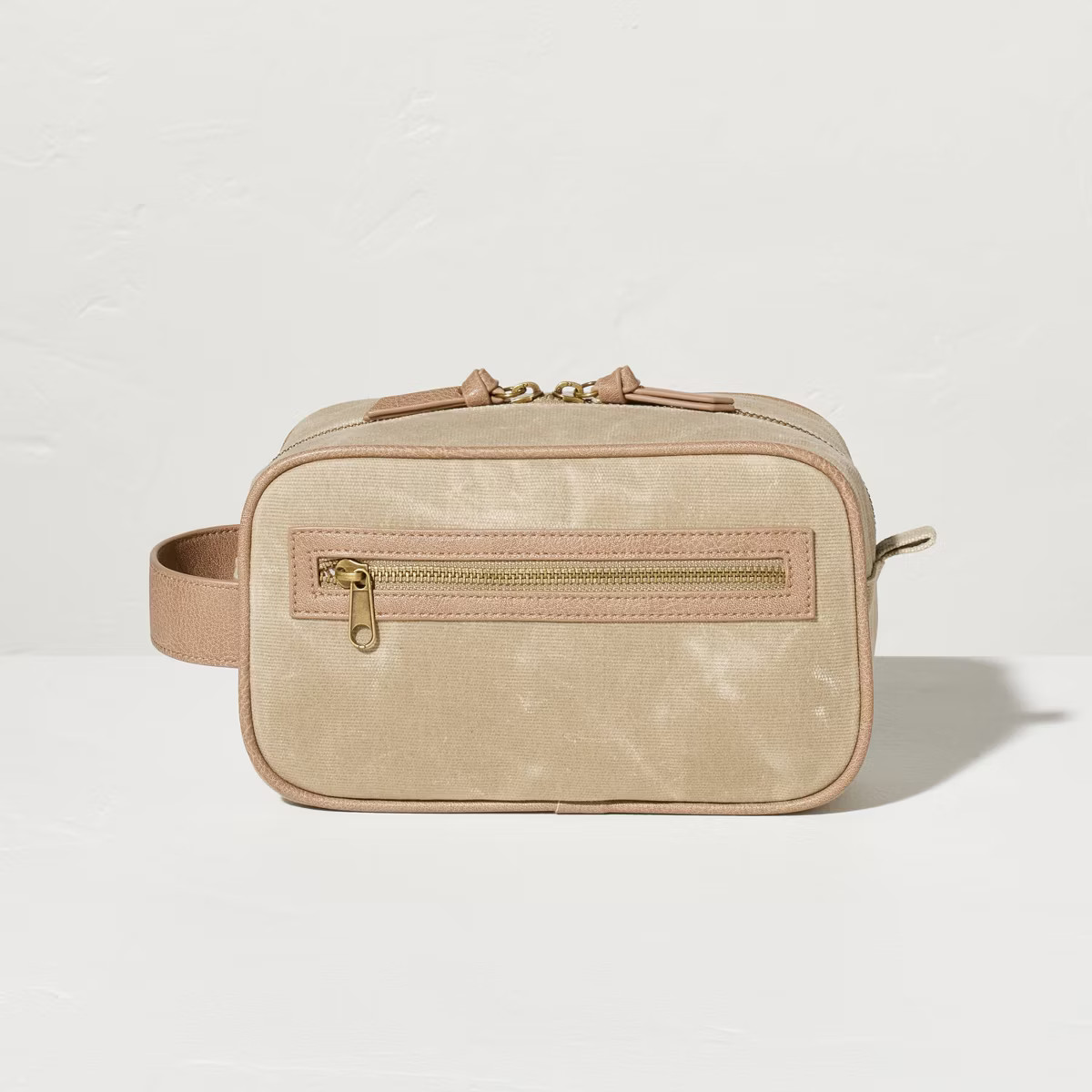 Canvas Travel Toiletry Bag Khaki - Hearth & Hand™ with Magnolia | Target