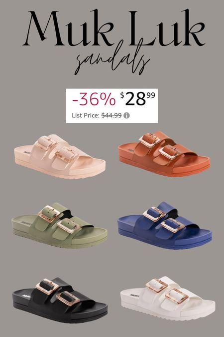 Price drop on Muk Luk double buckle sandals 

#LTKSeasonal