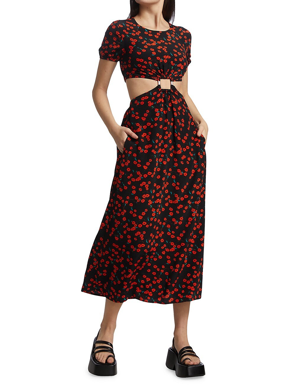 Calypso Poppy Cut-Out Dress | Saks Fifth Avenue