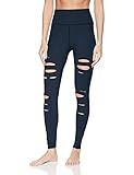 Alo Yoga Women's High Waisted Ripped Warrior Legging, Rich Navy, XS | Amazon (US)