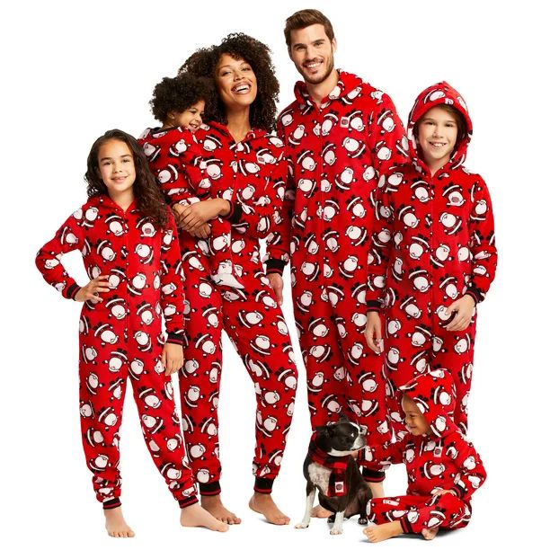 Wayren USA - Christmas Family Matching Hoodie Pajamas Reindeer Romper Long Sleeve One Piece Jumps... | Walmart (US)