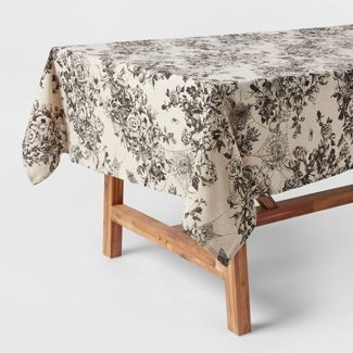 84" x 60" Cotton Light Floral Halloween Tablecloth - Threshold™ | Target